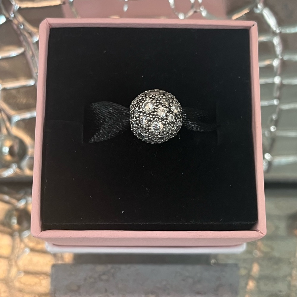 Pandora Pave CZ Ball Clasp Clip